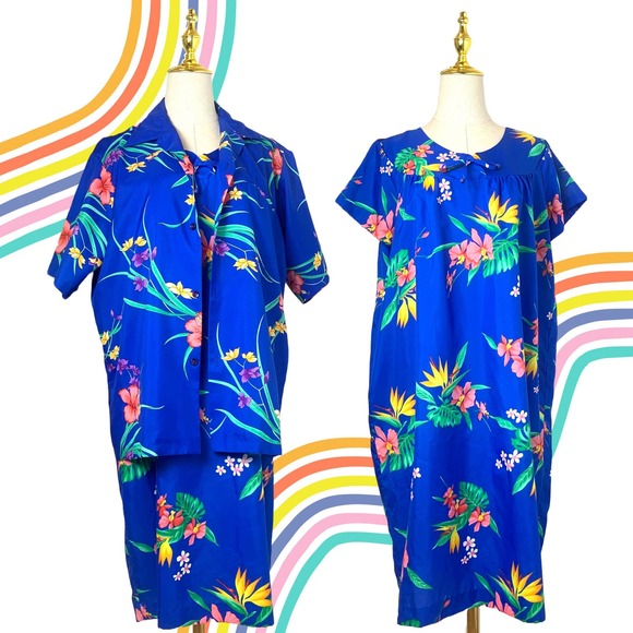 Island Fashions Dresses & Skirts - Island Fashions HawaiianTropical  Vintage 2-piece Outfit Set